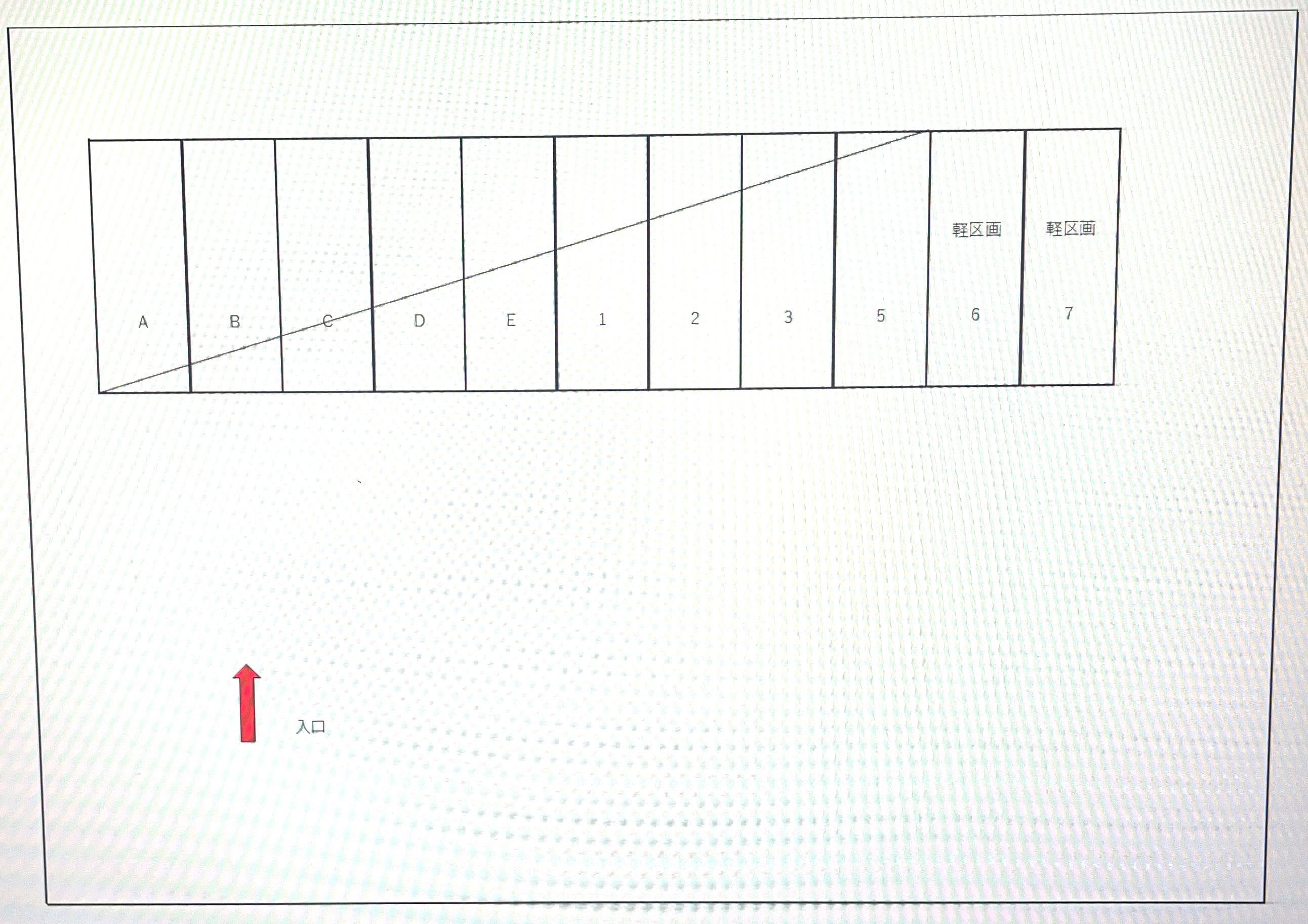 熊野町有料駐車場の駐車配置図