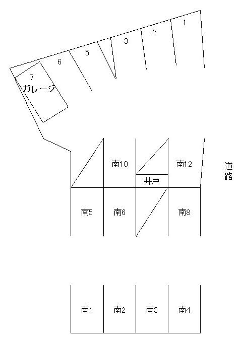 向が丘駐車場の駐車配置図