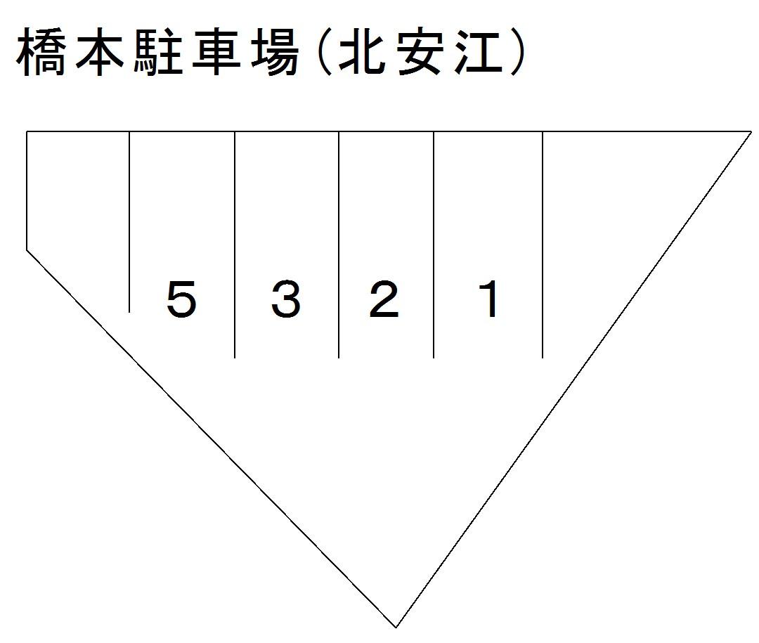 橋本駐車場(北安江)の駐車配置図