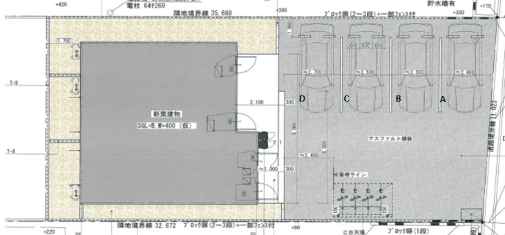 プルミエSの駐車配置図