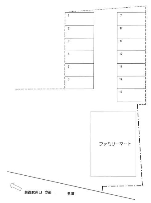 塩野第一駐車場の駐車配置図
