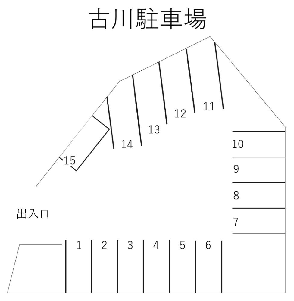 古川駐車場の駐車配置図