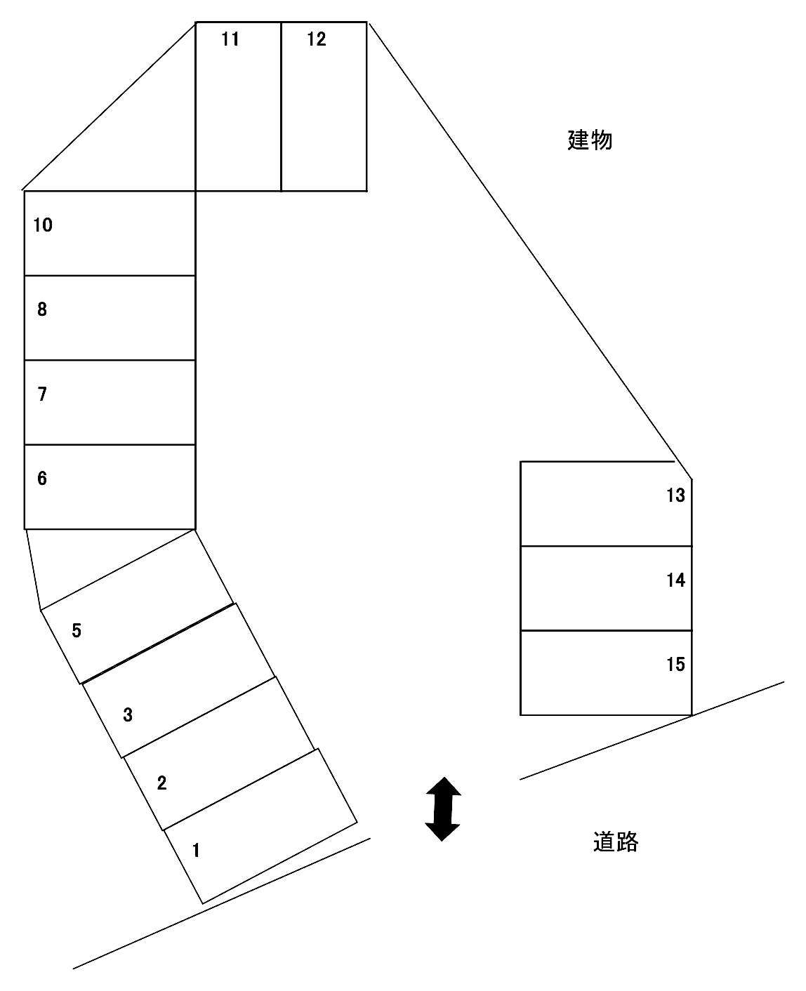 加藤 駐車場の駐車配置図
