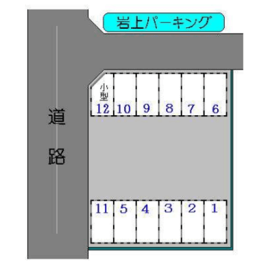 岩上パーキングの駐車配置図