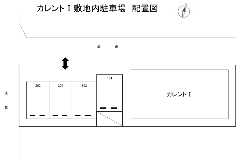 カレント駐車場の駐車配置図