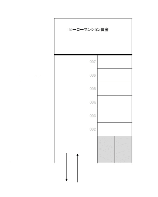 ダブルパーク大通黄金の駐車配置図