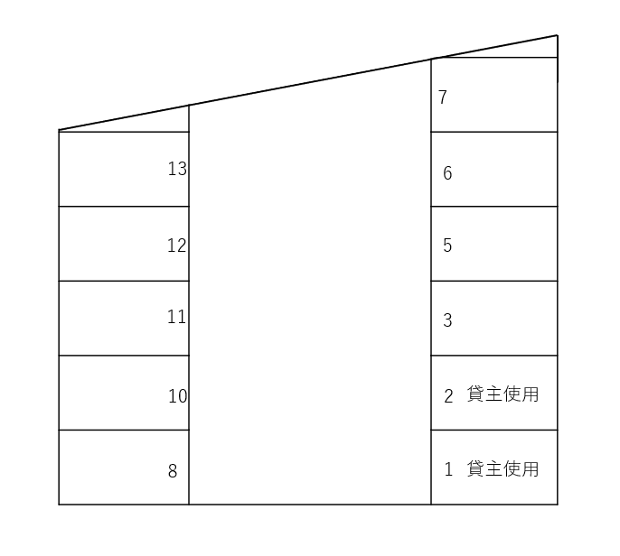 吉宗パーキングの駐車配置図