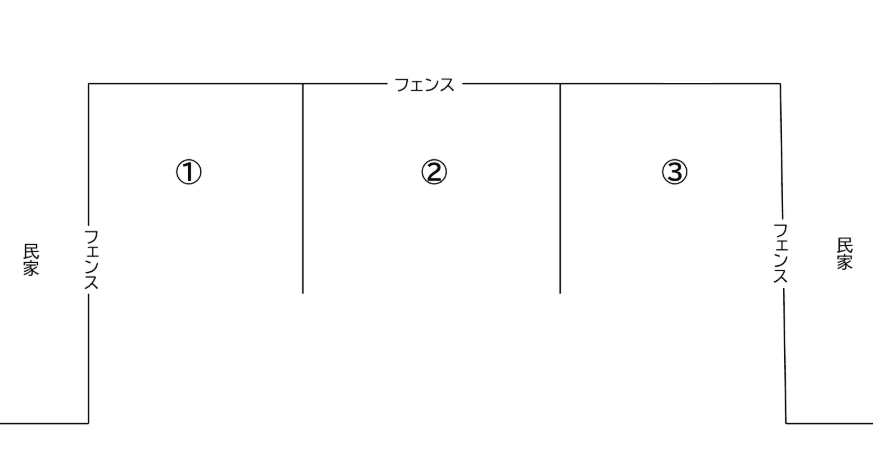 若山第1の駐車配置図