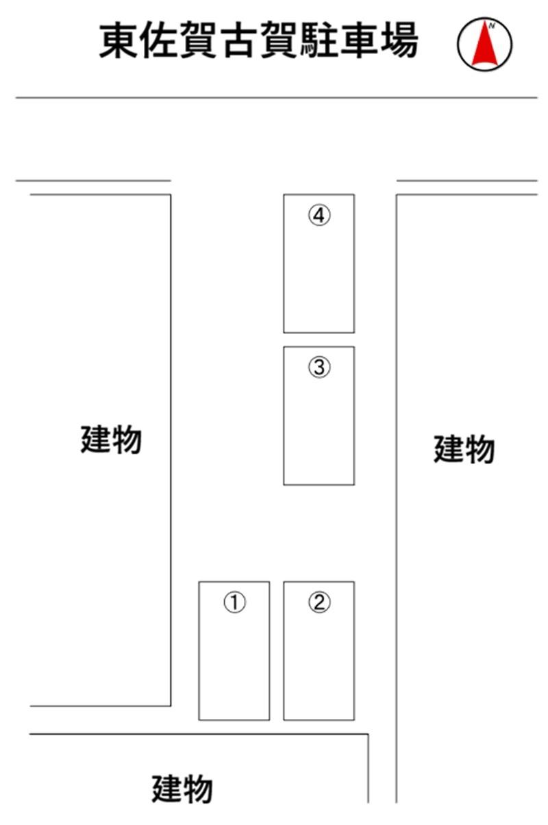 東佐賀古賀駐車場の駐車配置図