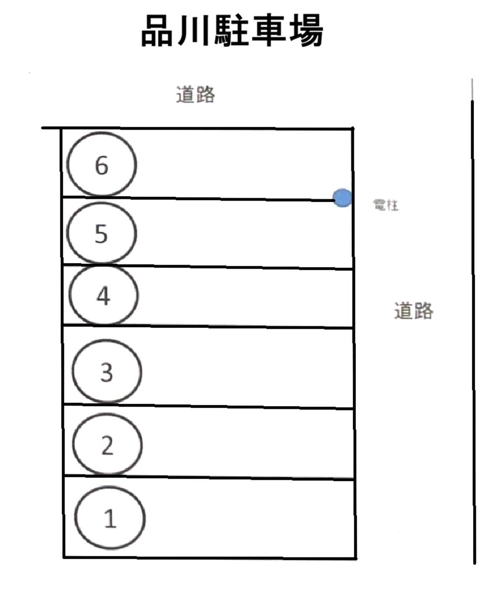 品川駐車場の駐車配置図