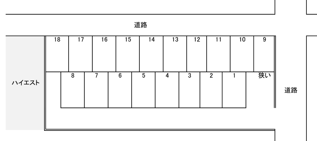 枇杷谷パーキングの駐車配置図