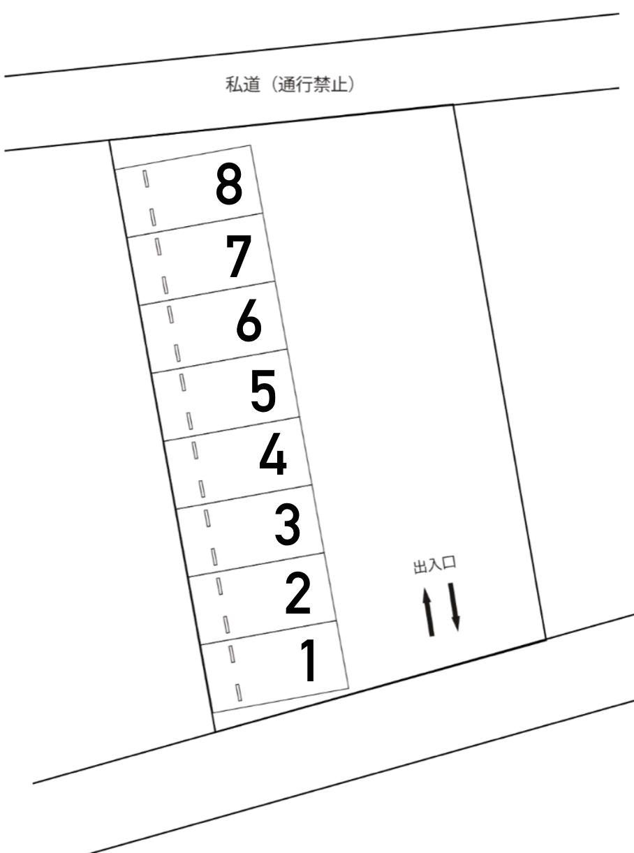 ザ・パーク増田4丁目の駐車配置図