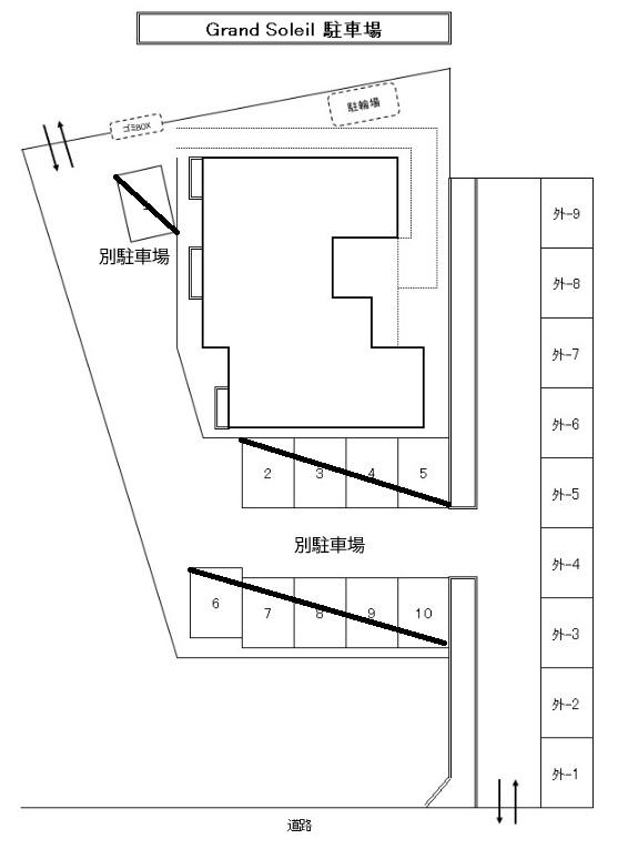 Grand Soleil駐車場の駐車配置図