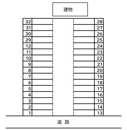 山下駐車場の駐車配置図