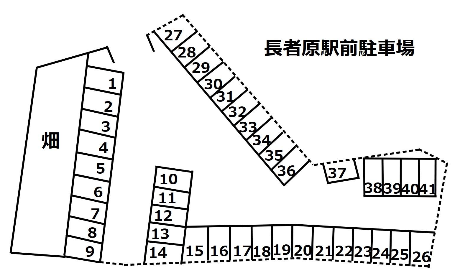 長者原駅前駐車場の駐車配置図