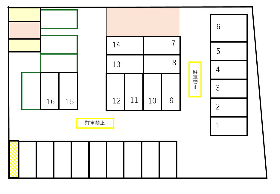 アミーユ箕面唐池公園駐車場の駐車配置図