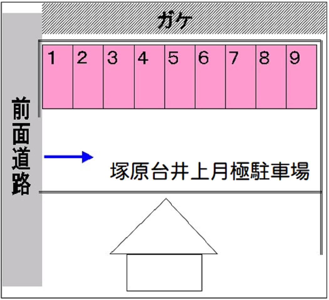 塚原台井上月極駐車場の駐車配置図