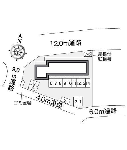 フェリーチェ南新木(38594)の駐車配置図