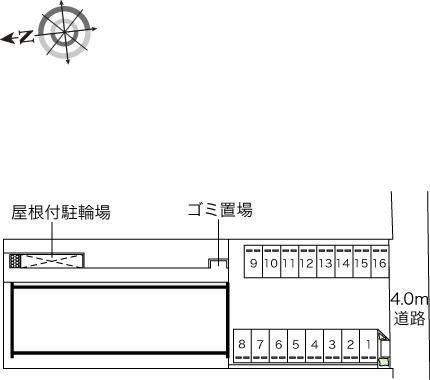 チャンティック西脇(43339)の駐車配置図