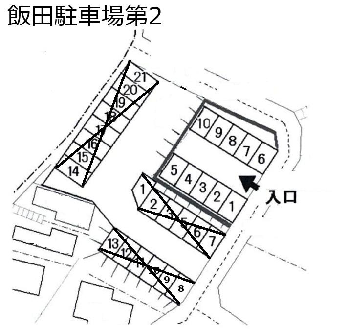 飯田駐車場第2の駐車配置図