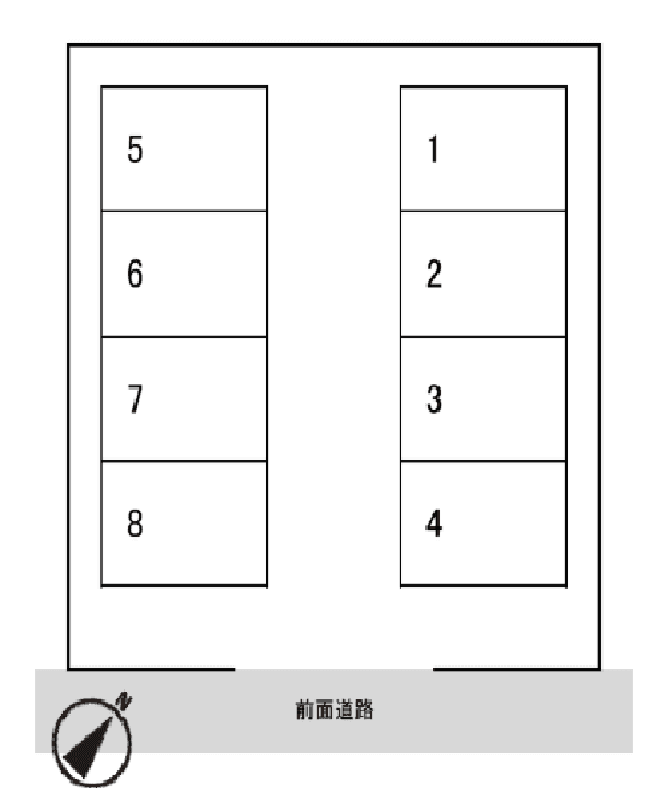 西浦駐車場の駐車配置図