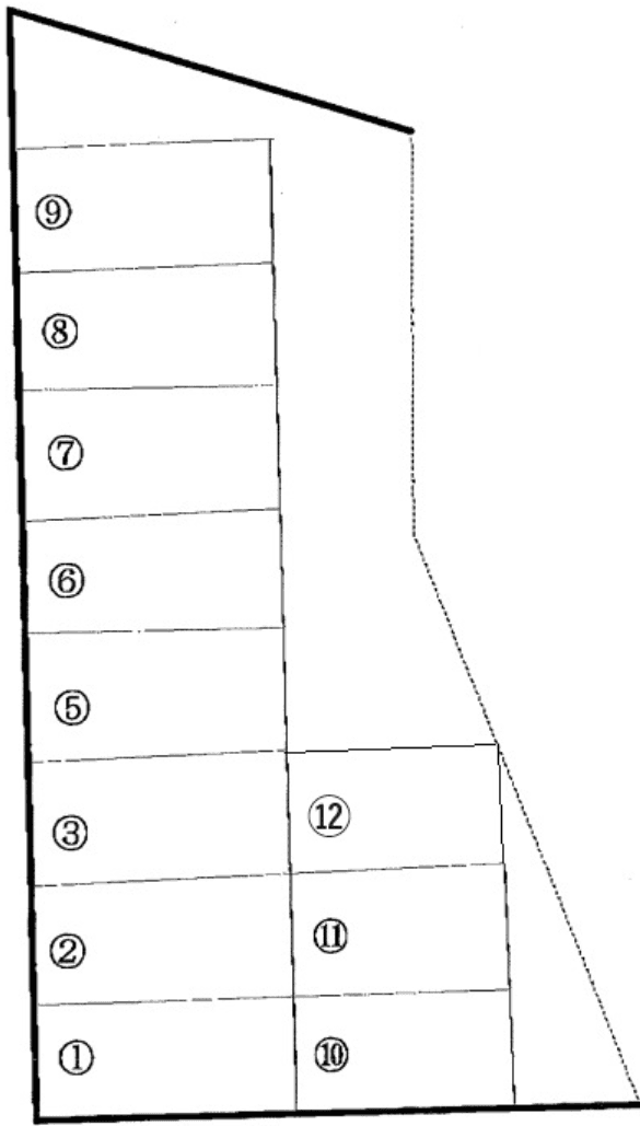 大久保駐車場の駐車配置図