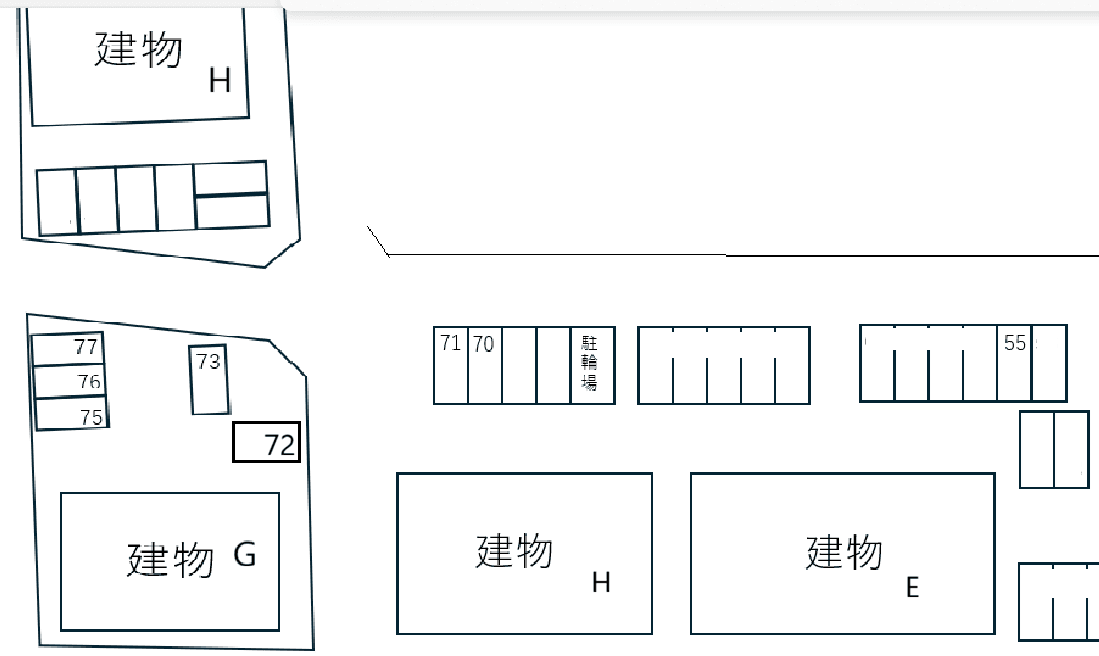 プラッサムコート羽衣G棟の駐車配置図