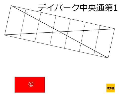 デイパーク中央通第1の駐車配置図