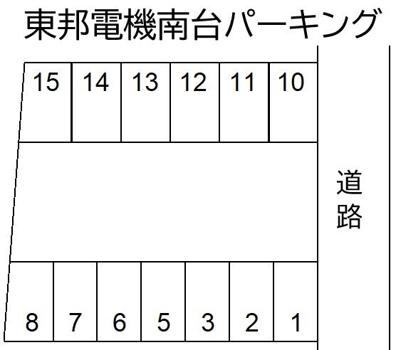 東邦電機南台パーキングの駐車配置図