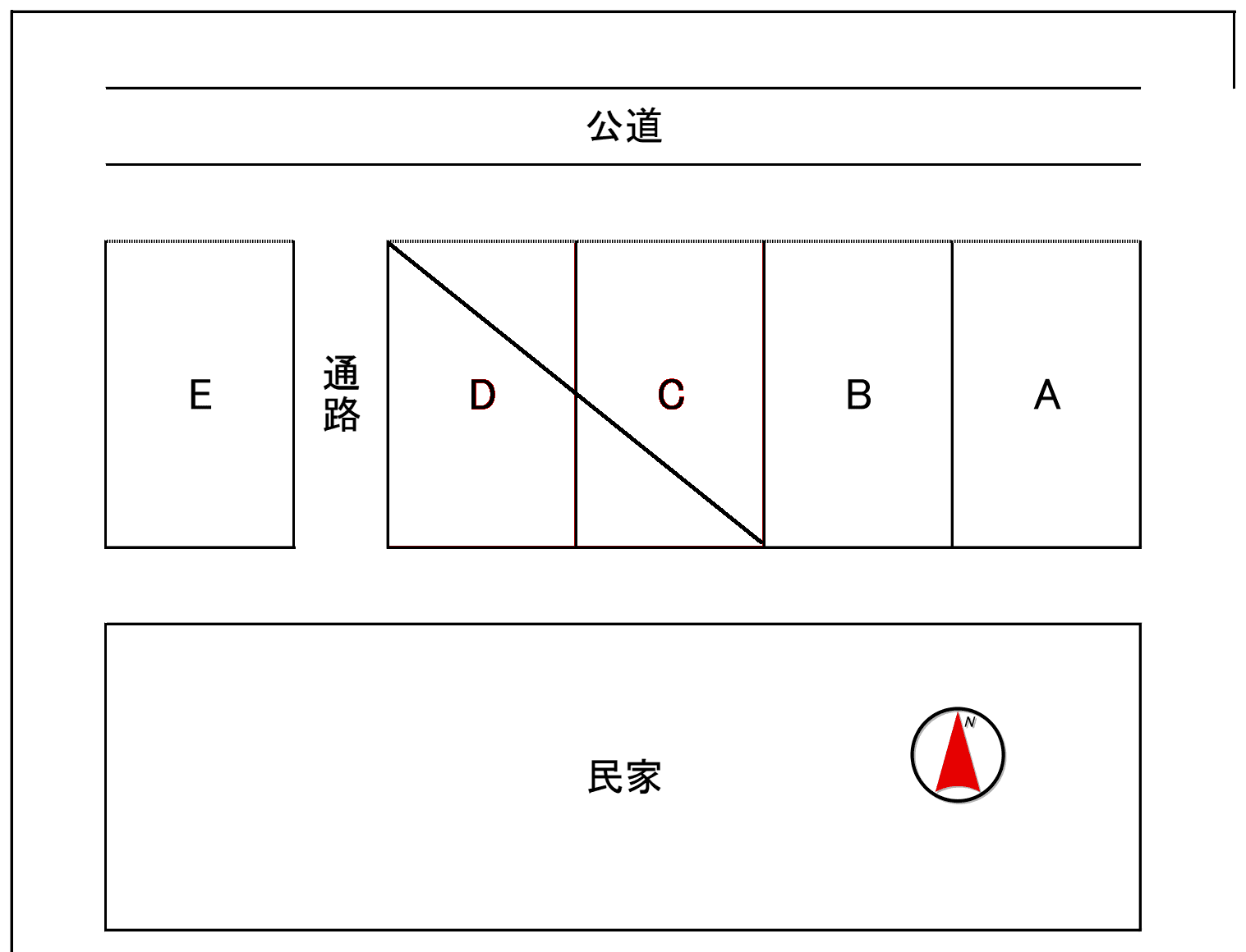 扇町Mパーキングの駐車配置図