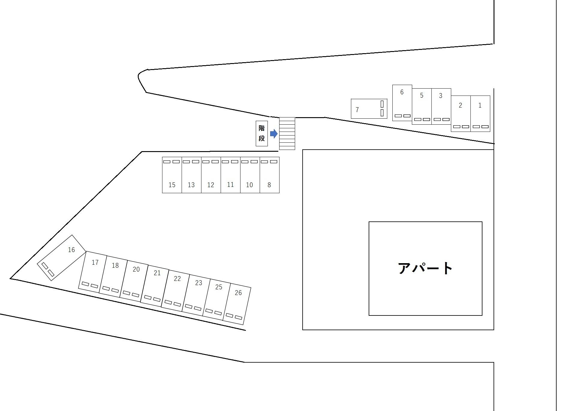 有田第1駐車場の駐車配置図
