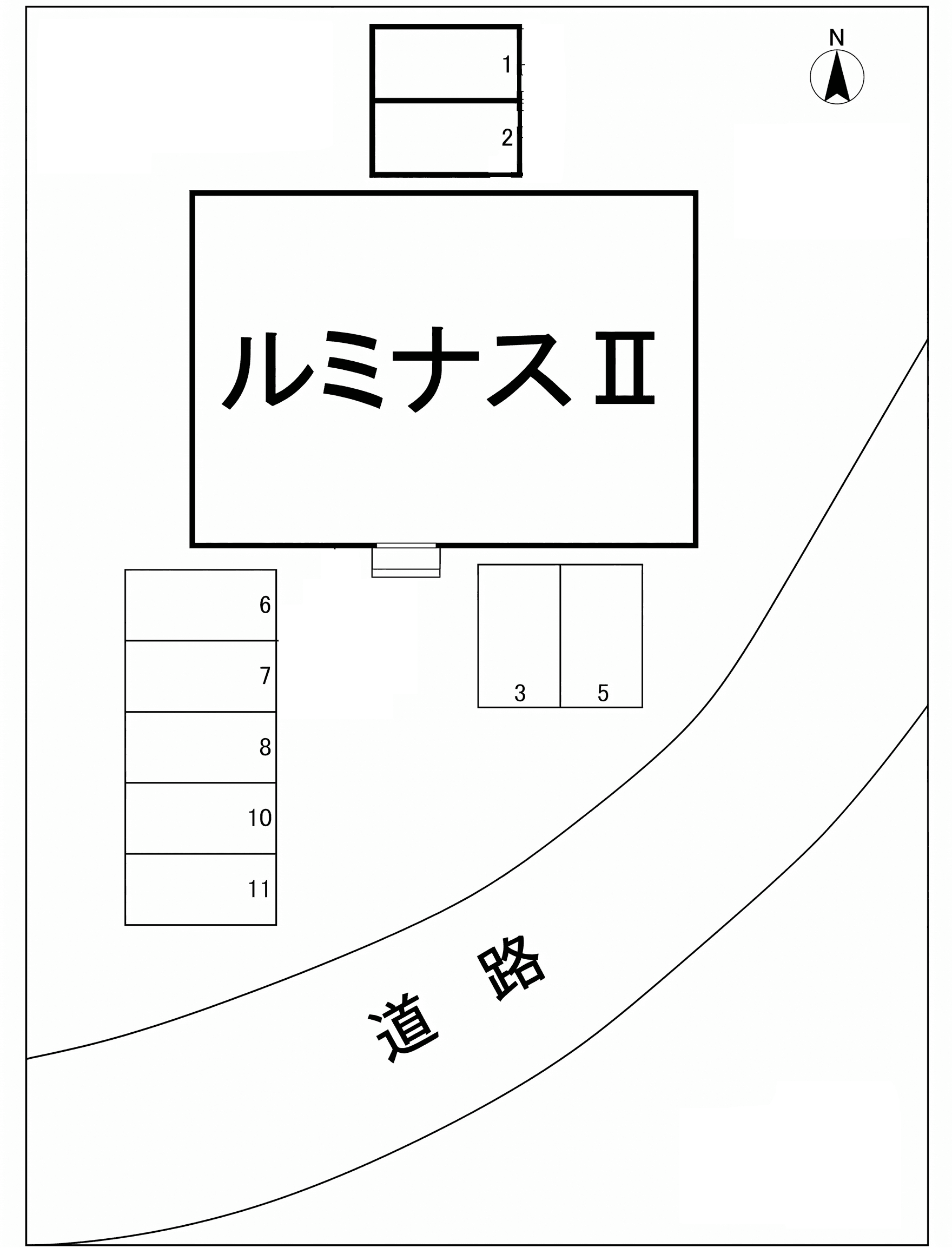 ルミナスⅡ駐車場の駐車配置図
