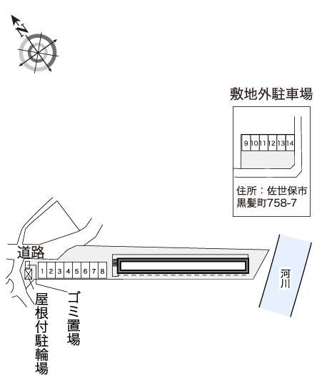 黒髪(30425)の駐車配置図