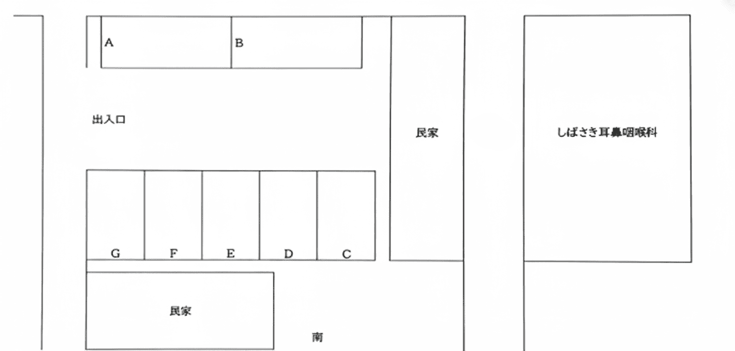 高田駐車場の駐車配置図