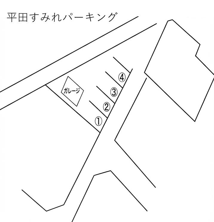 平田すみれパーキングの駐車配置図