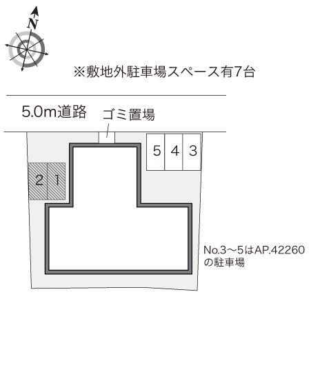 ドミール湯川(22694)の駐車配置図