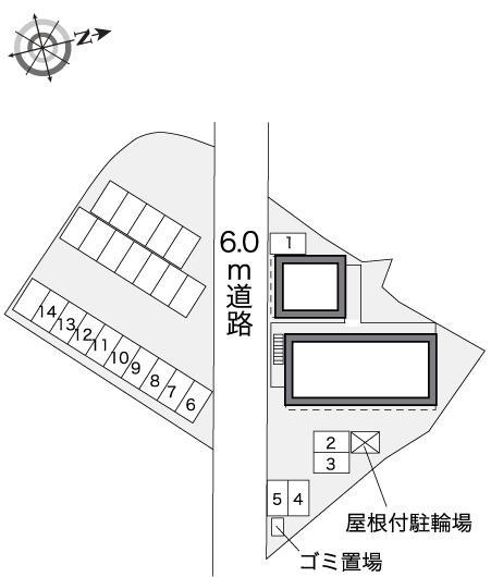 今井(30795) 敷地外駐車場の駐車配置図
