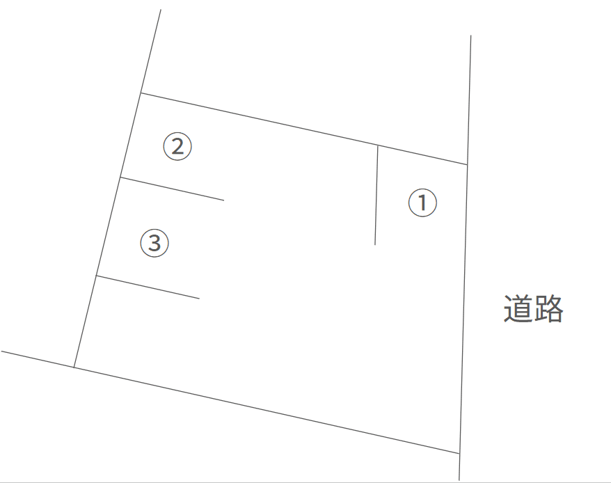 緑区鳴海町字雷駐車場の駐車配置図