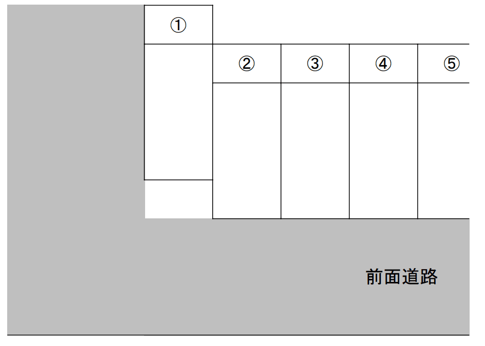 北27条東10丁目駐車場の駐車配置図