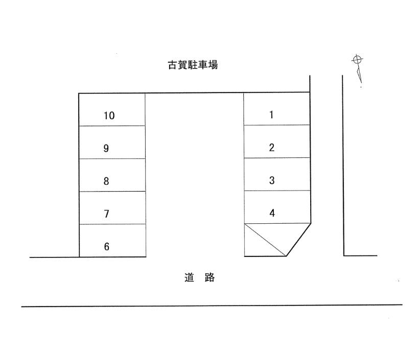 古賀駐車場の駐車配置図