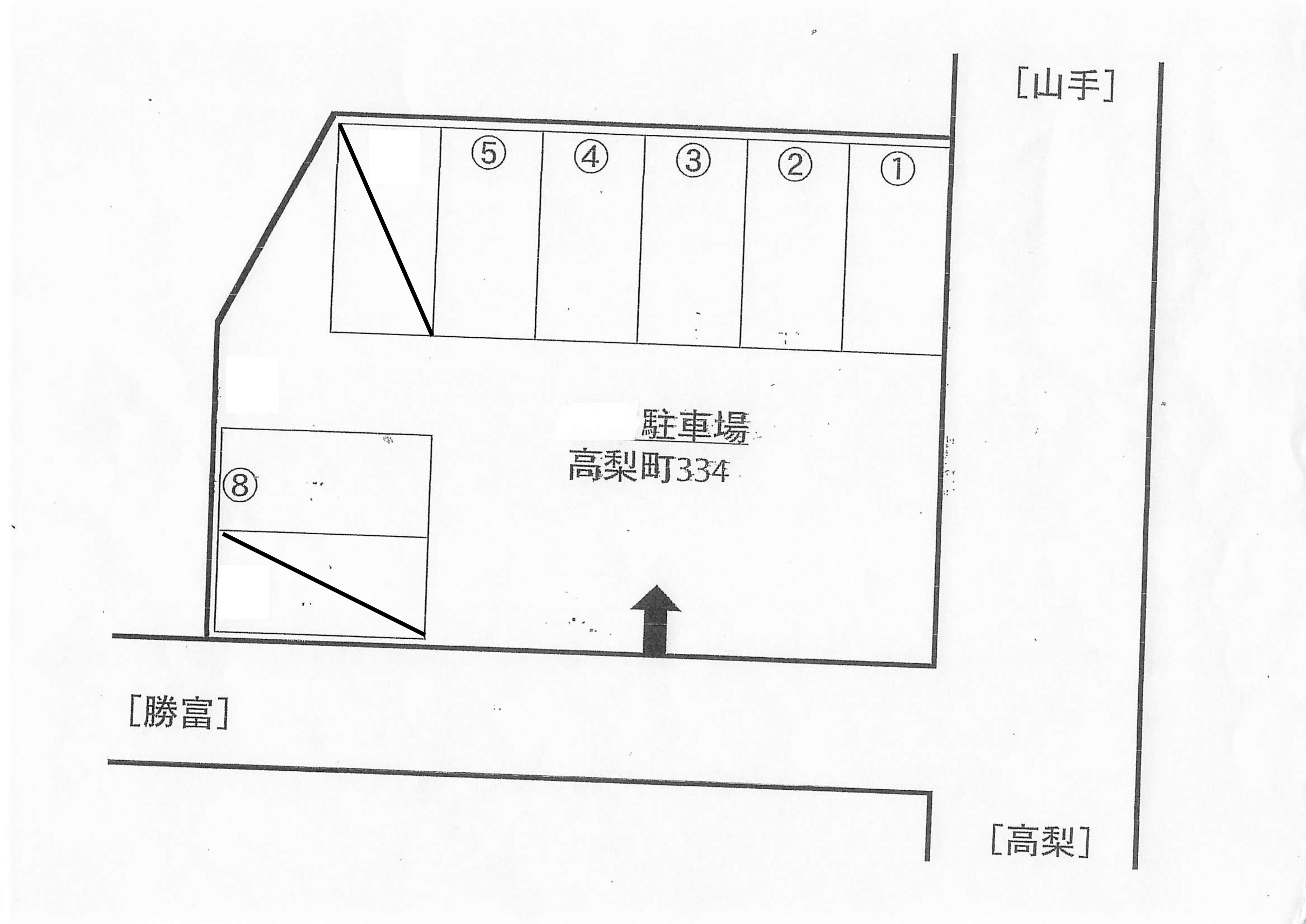岩永駐車場(高梨町)の駐車配置図