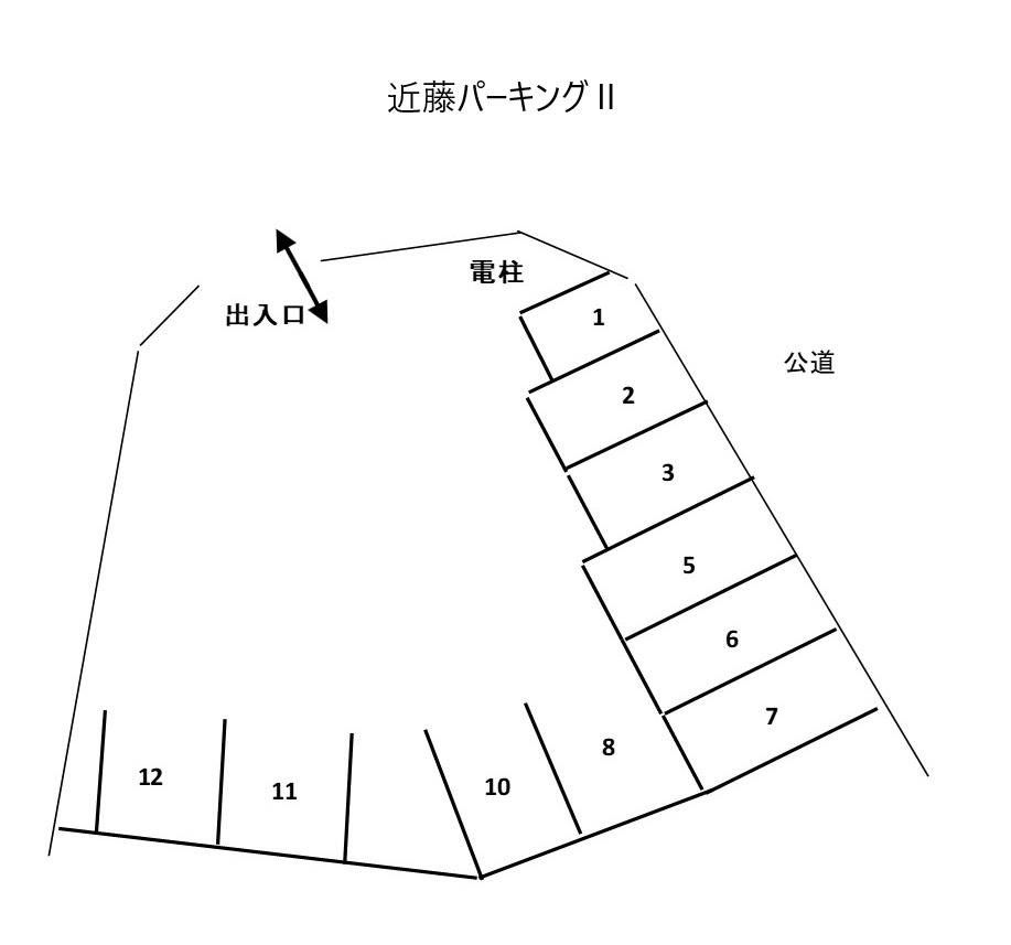 近藤パーキングⅡの駐車配置図