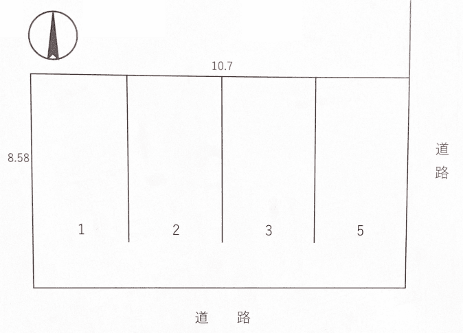 オーケーガレージの駐車配置図