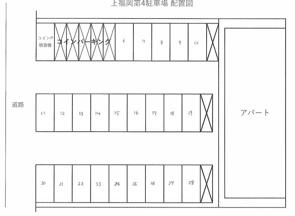 上福岡第4駐車場の駐車配置図