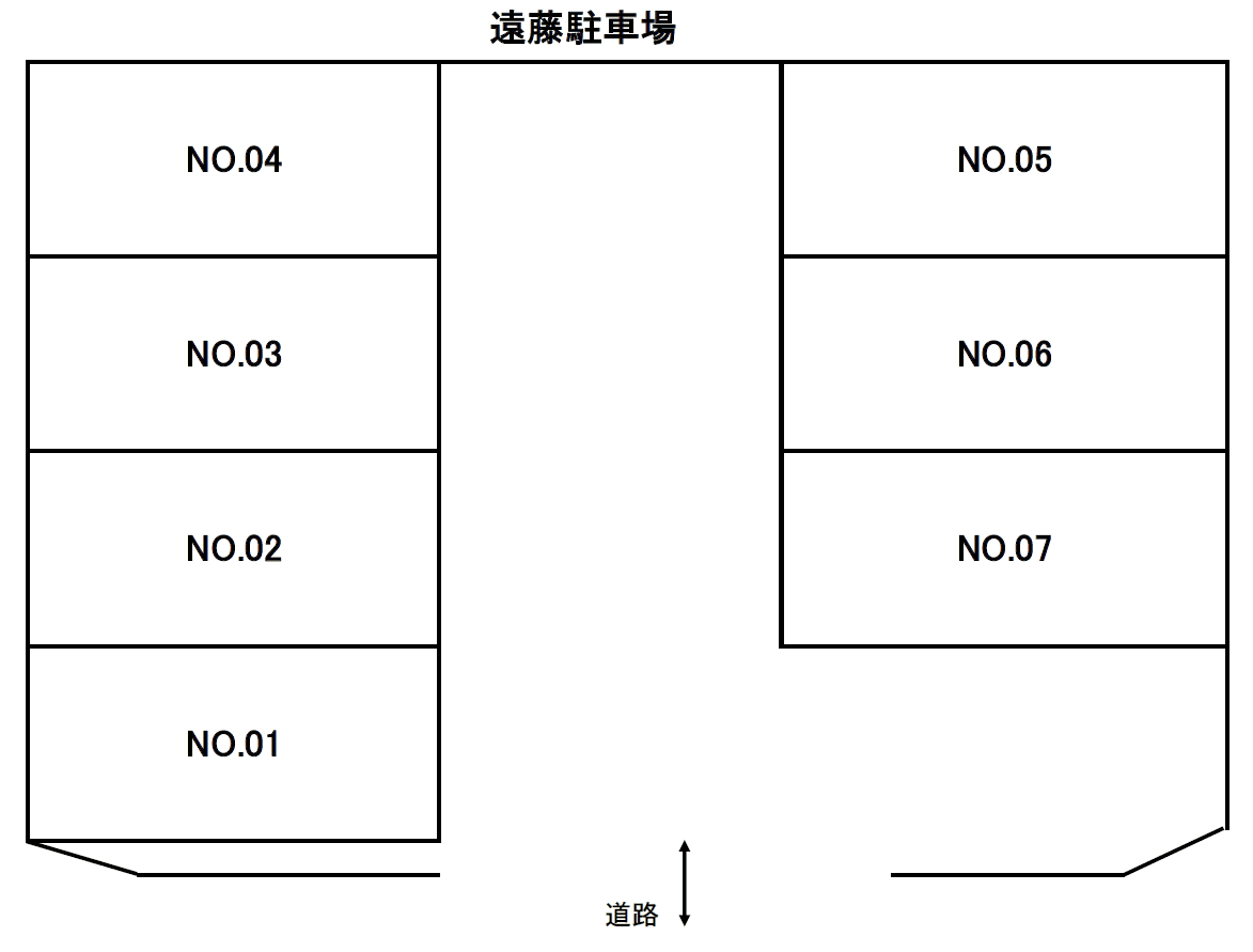 遠藤駐車場の駐車配置図