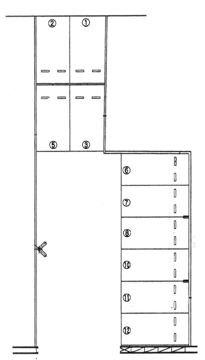 板宿駐車場の駐車配置図