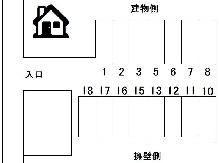江坂駐車場の駐車配置図