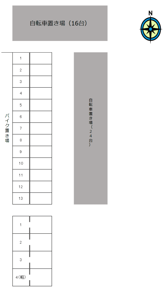 MELDIA Clarest 西新南の駐車配置図