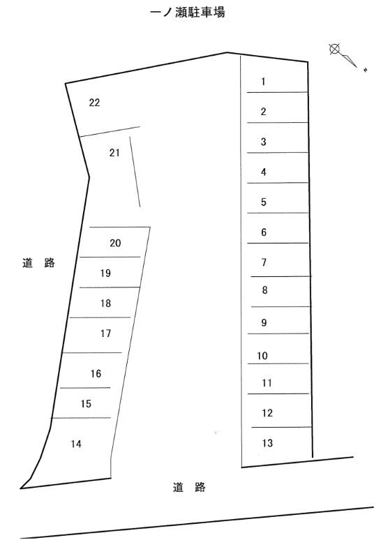 一ノ瀬駐車場の駐車配置図
