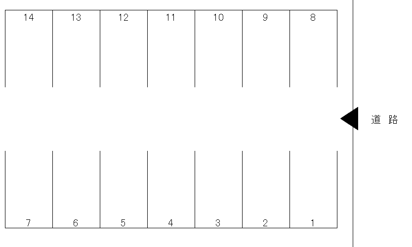 永澤駐車場の駐車配置図